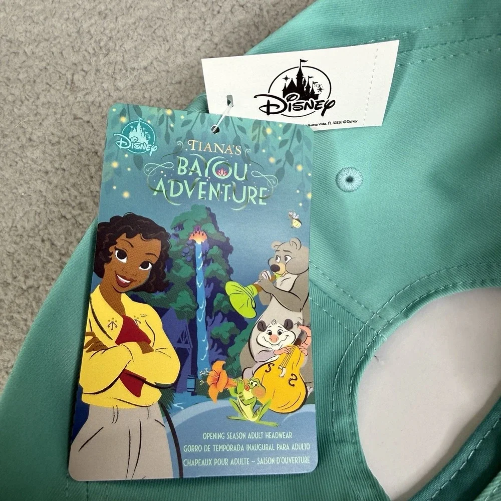 Disney Parks Tianas Bayou Adventure Hat Cap Teal Adjustable 2024 Opening NWT New